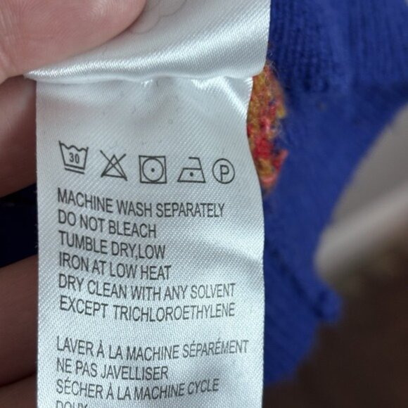 Farm Rio Mixed mushroom Equstian Horse Slouchy Wool Blend Cardigan Women's MED - Picture 7 of 7